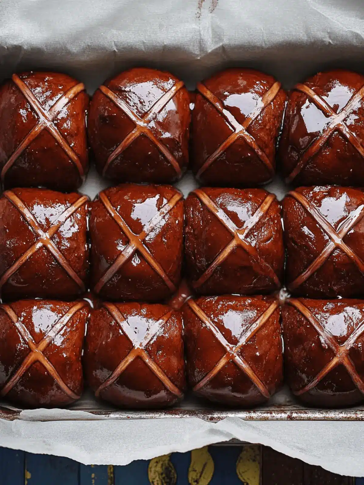 Chocolate Hot Cross Buns