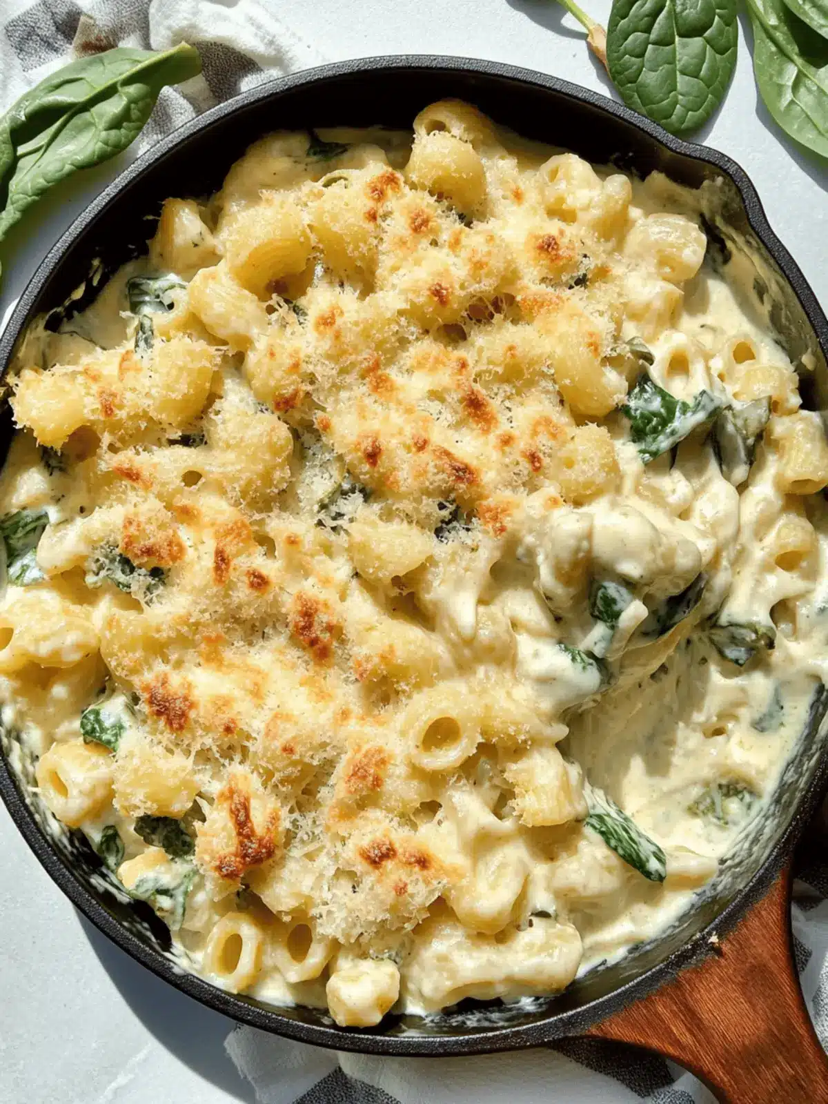 Spinach Artichoke Macaroni & Cheese