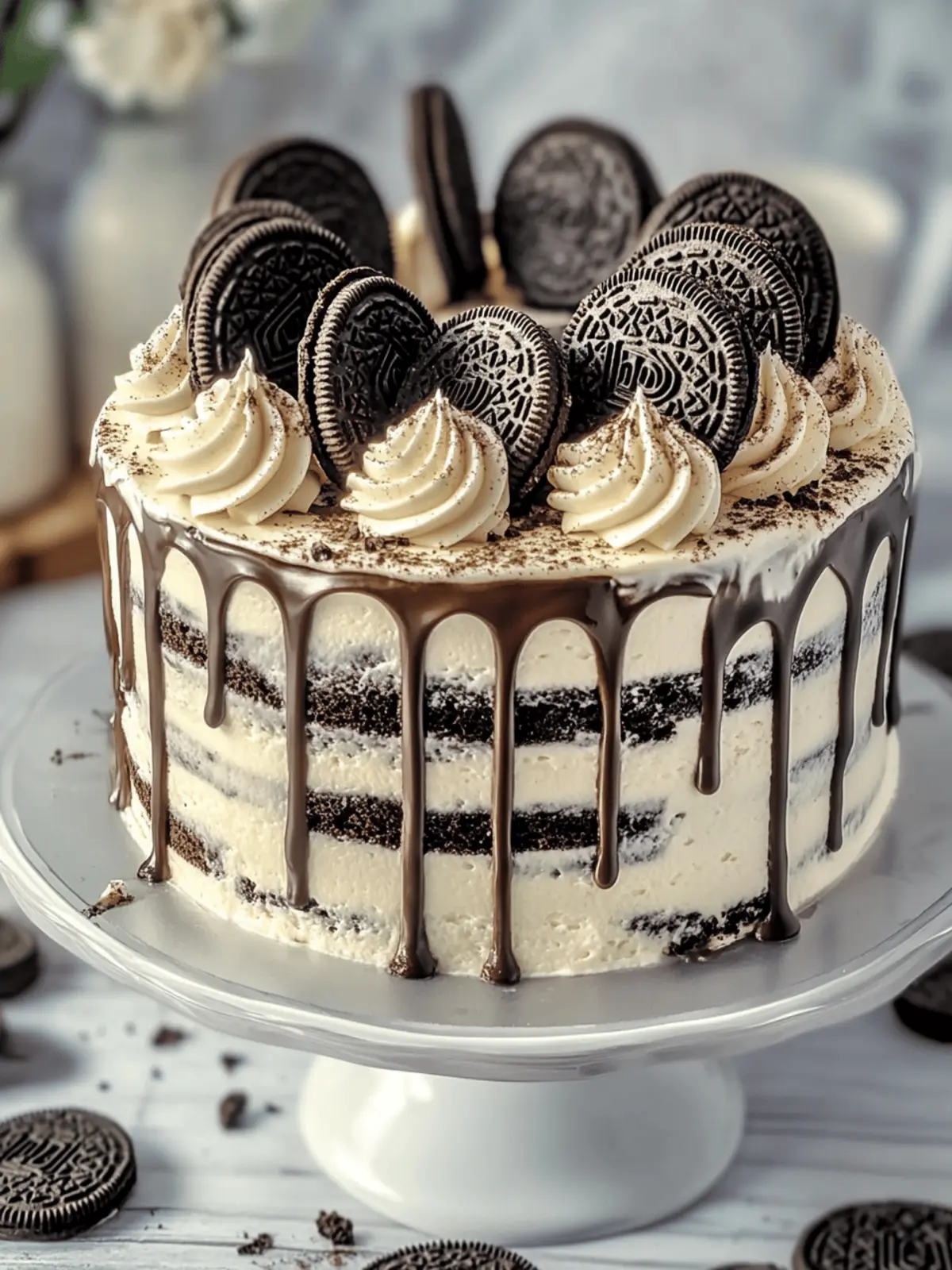 Oreo Cookies and Cream Cake