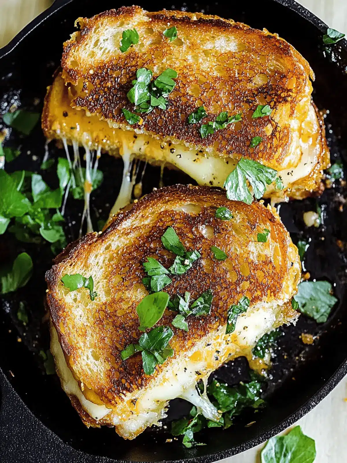 Garlic Bread Grilled Cheese