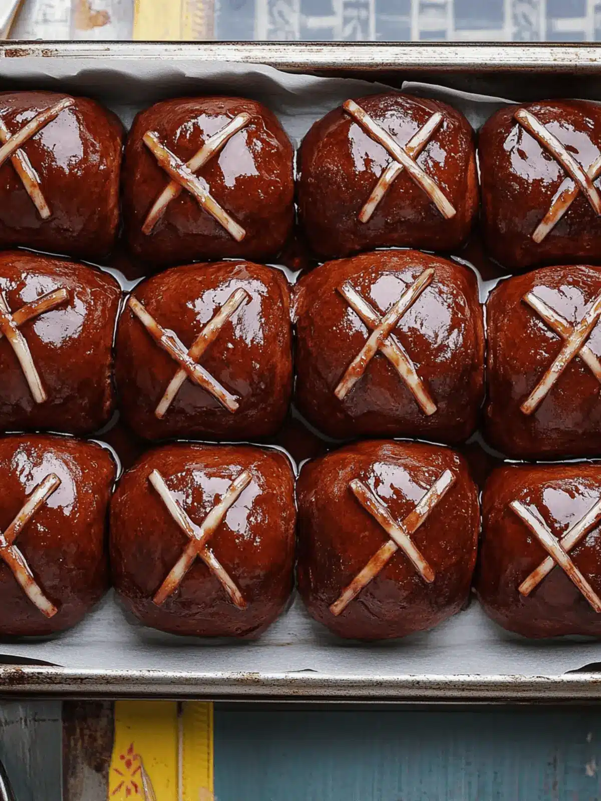 Chocolate Hot Cross Buns