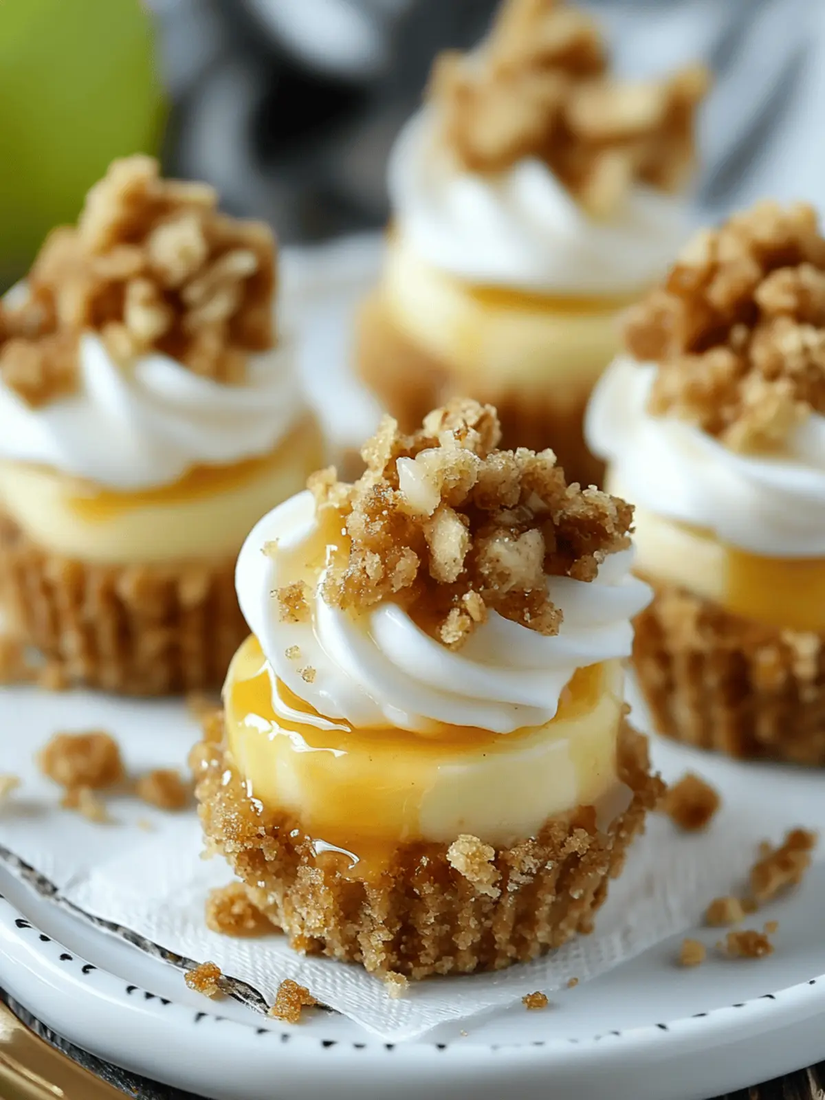 Apple Crisp Mini Cheesecakes