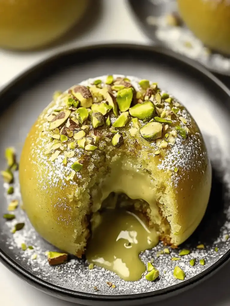 Molten Pistachio Lava Cakes