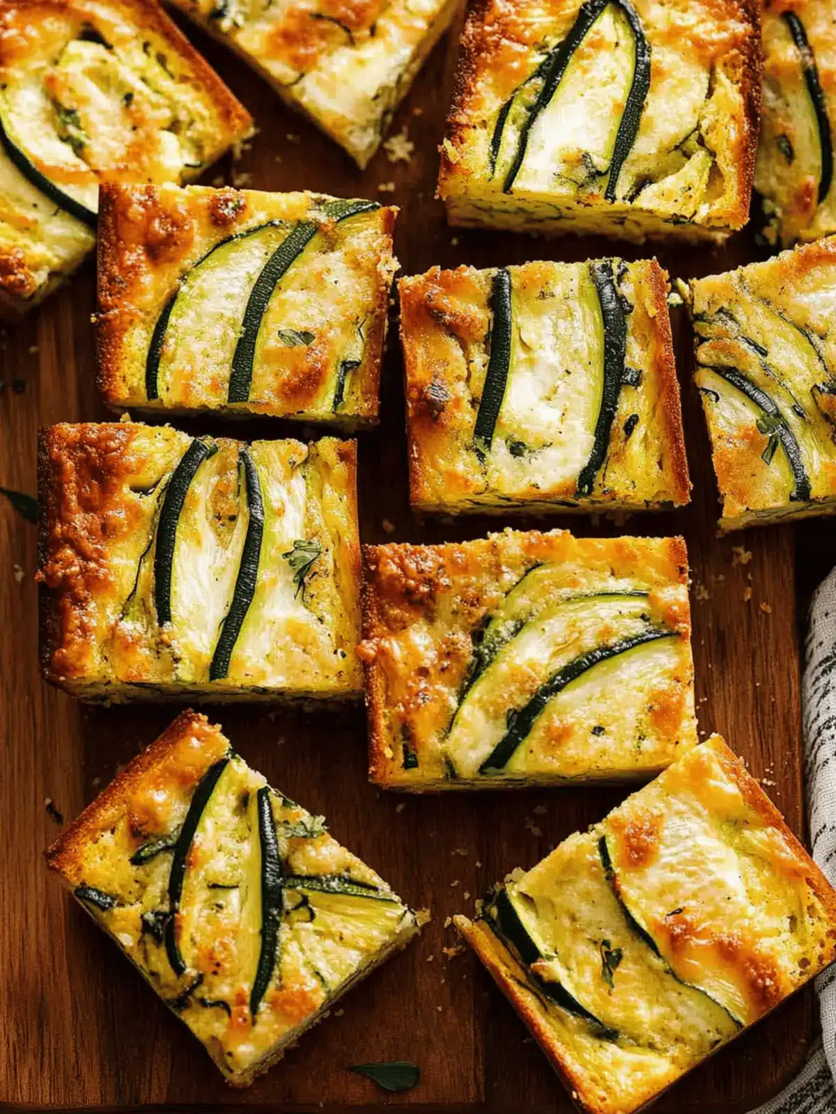 Zucchini Cheese Muffin Slab