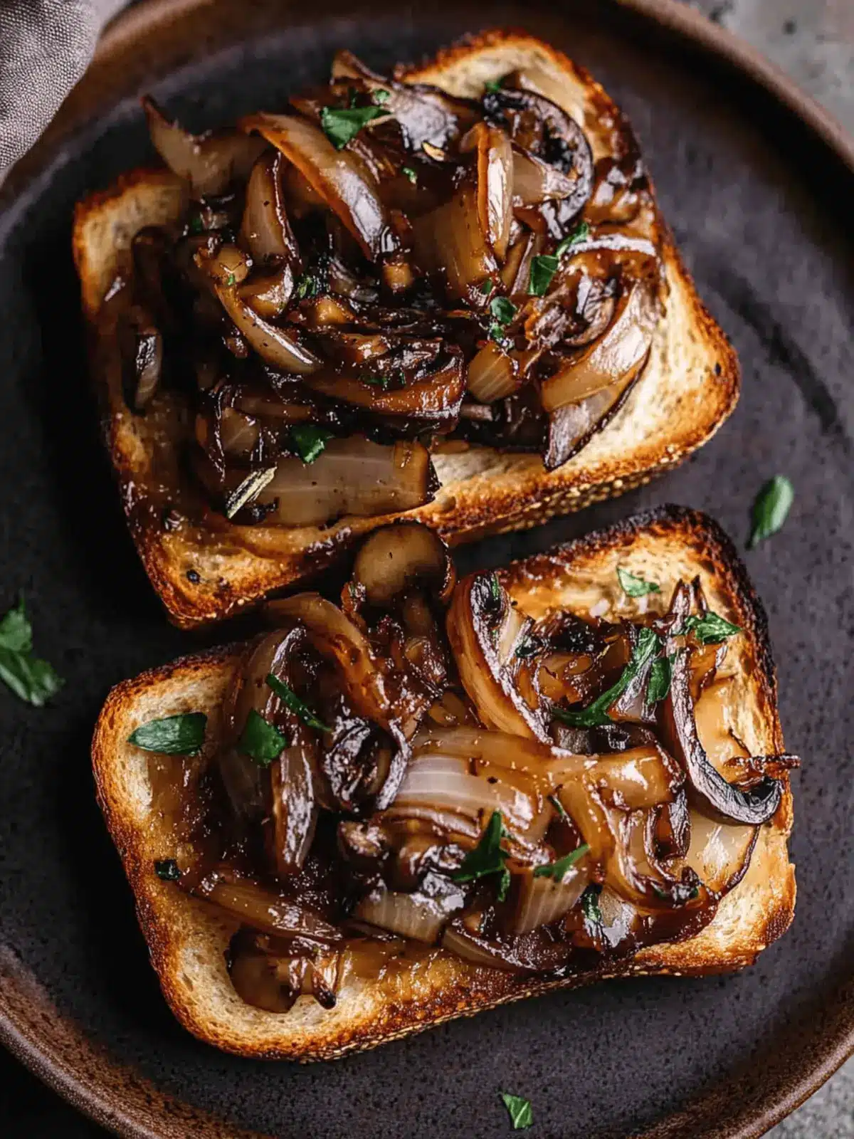 Caramelized Onion Mushroom Toast