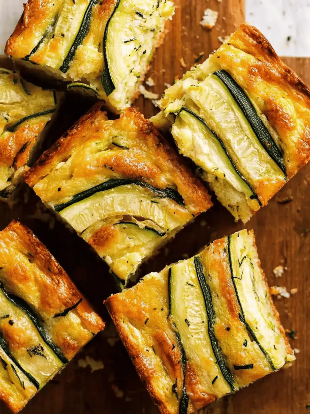 Zucchini Cheese Muffin Slab
