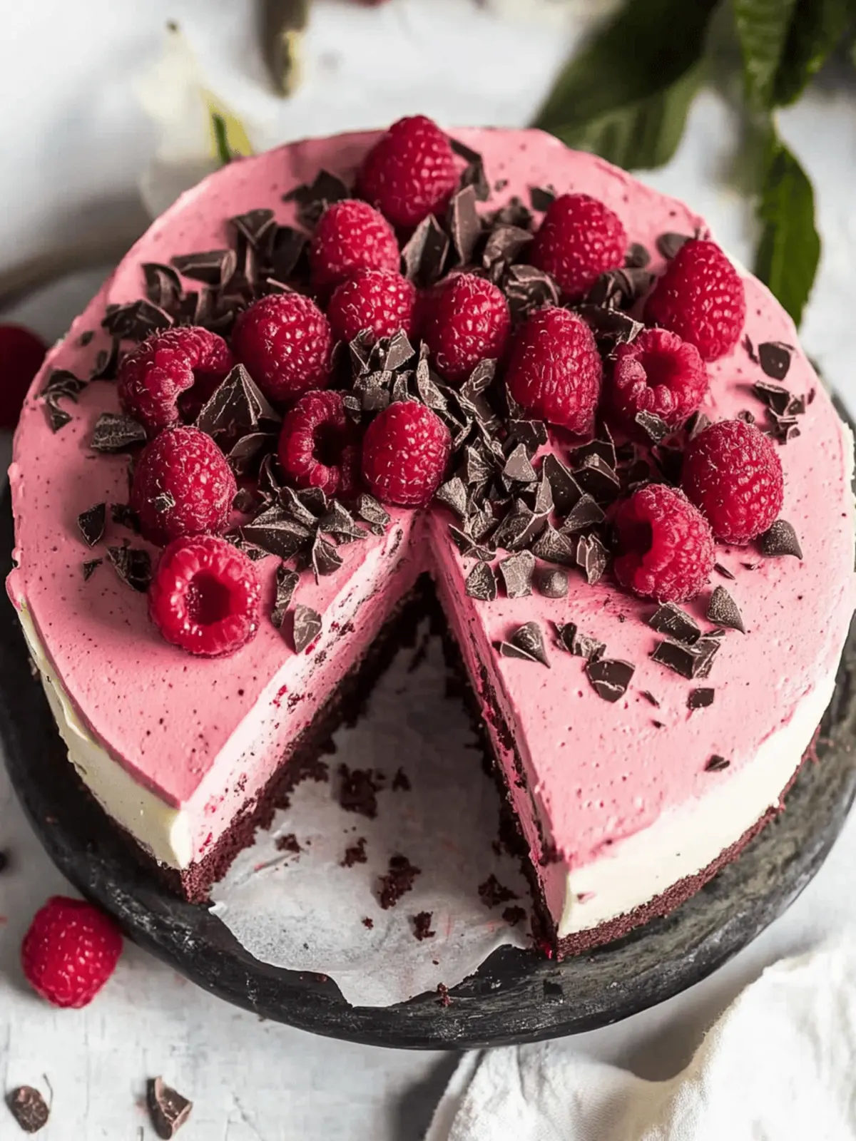 Chocolate Raspberry Mousse Cake