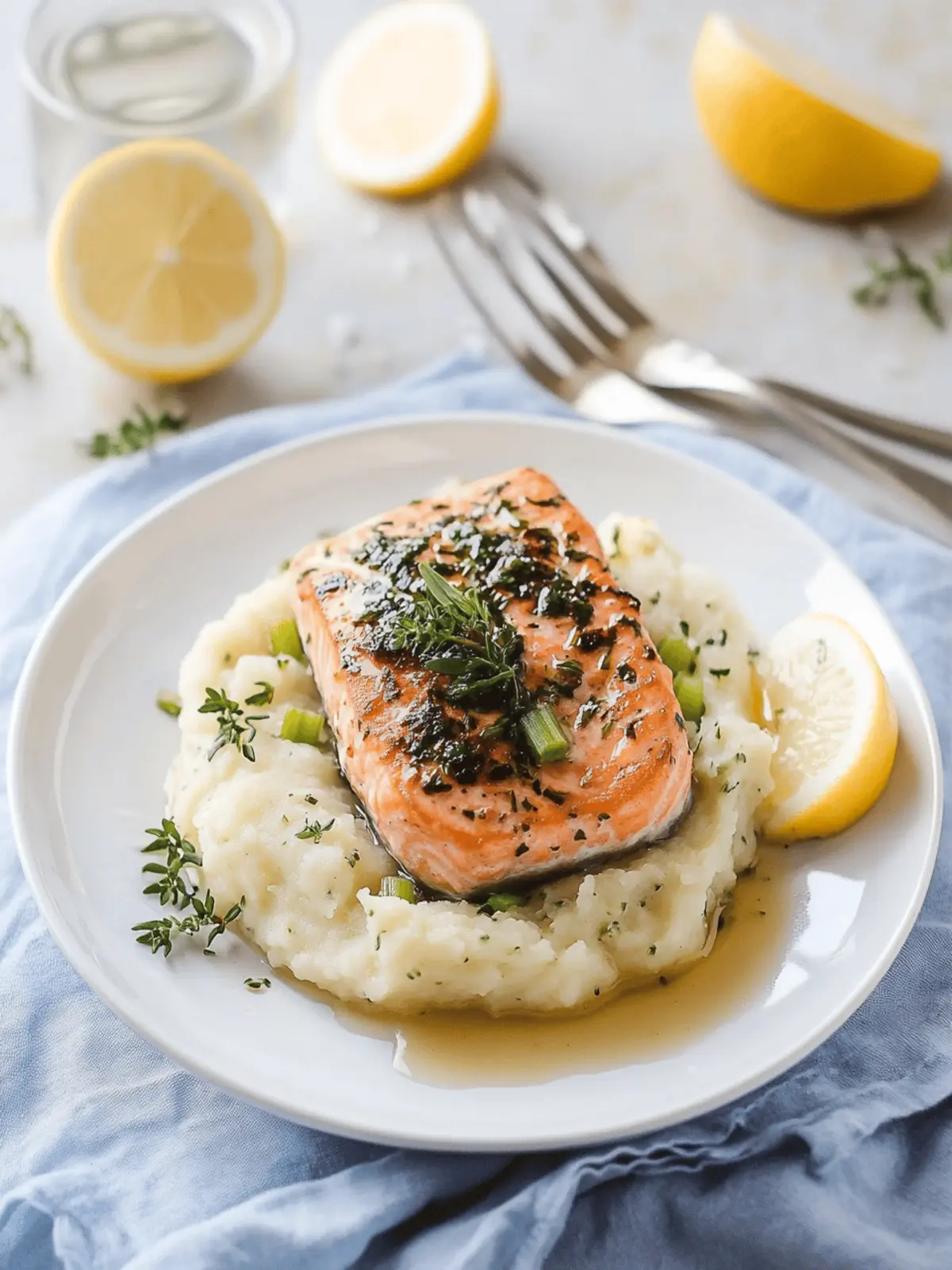 Herb Roasted Salmon & Celeric Yukon Mash