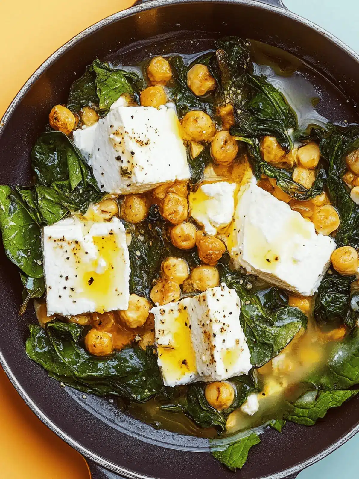 Baked Feta and Greens With Lemony Yogurt