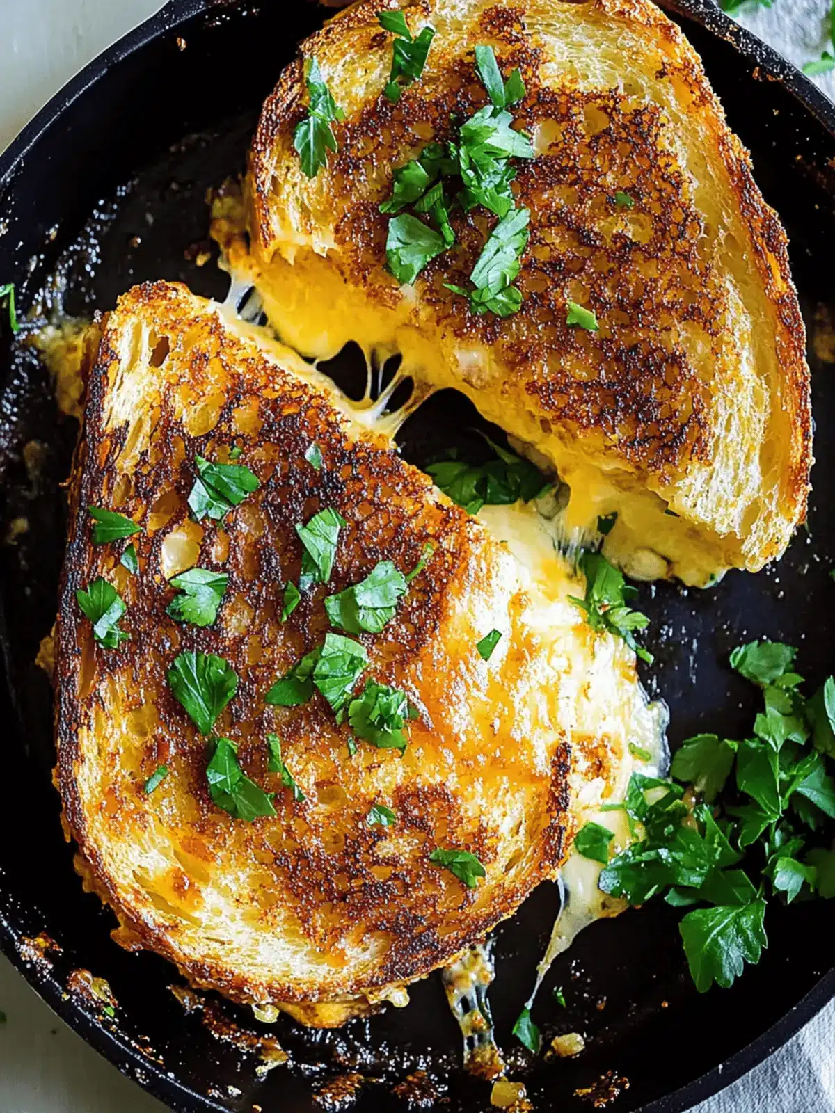 Garlic Bread Grilled Cheese
