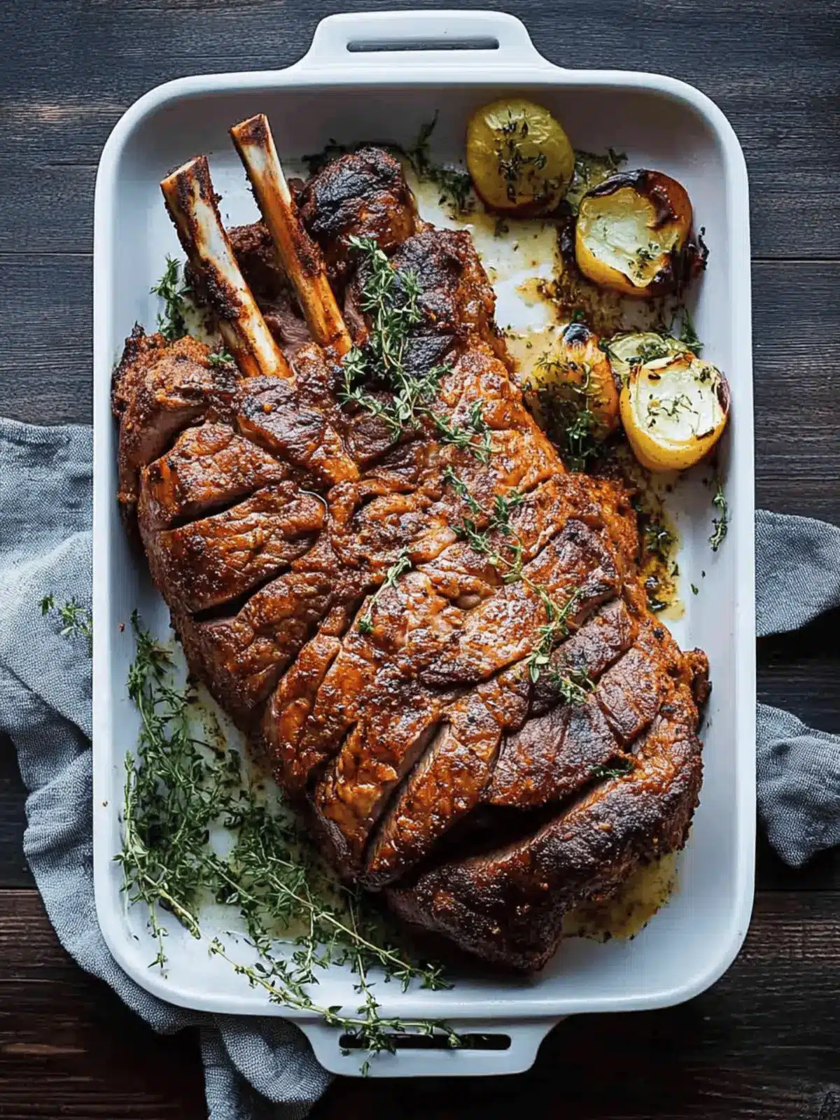 Leg of Lamb with Harissa Yogurt Crust