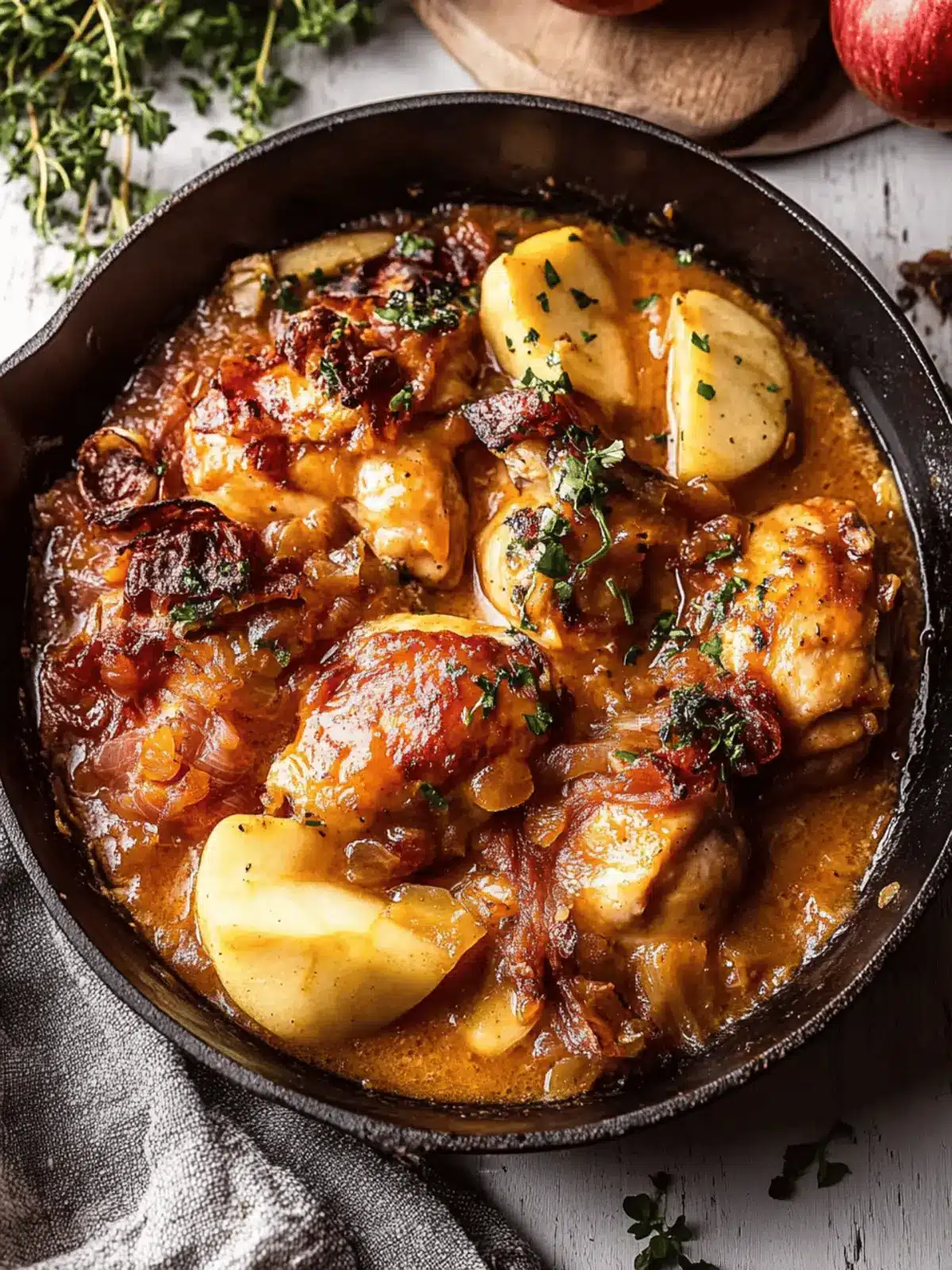 Apple Cider Smothered Chicken