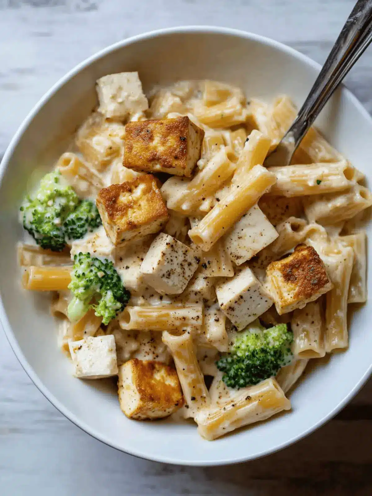 Creamy Pasta and Tofu