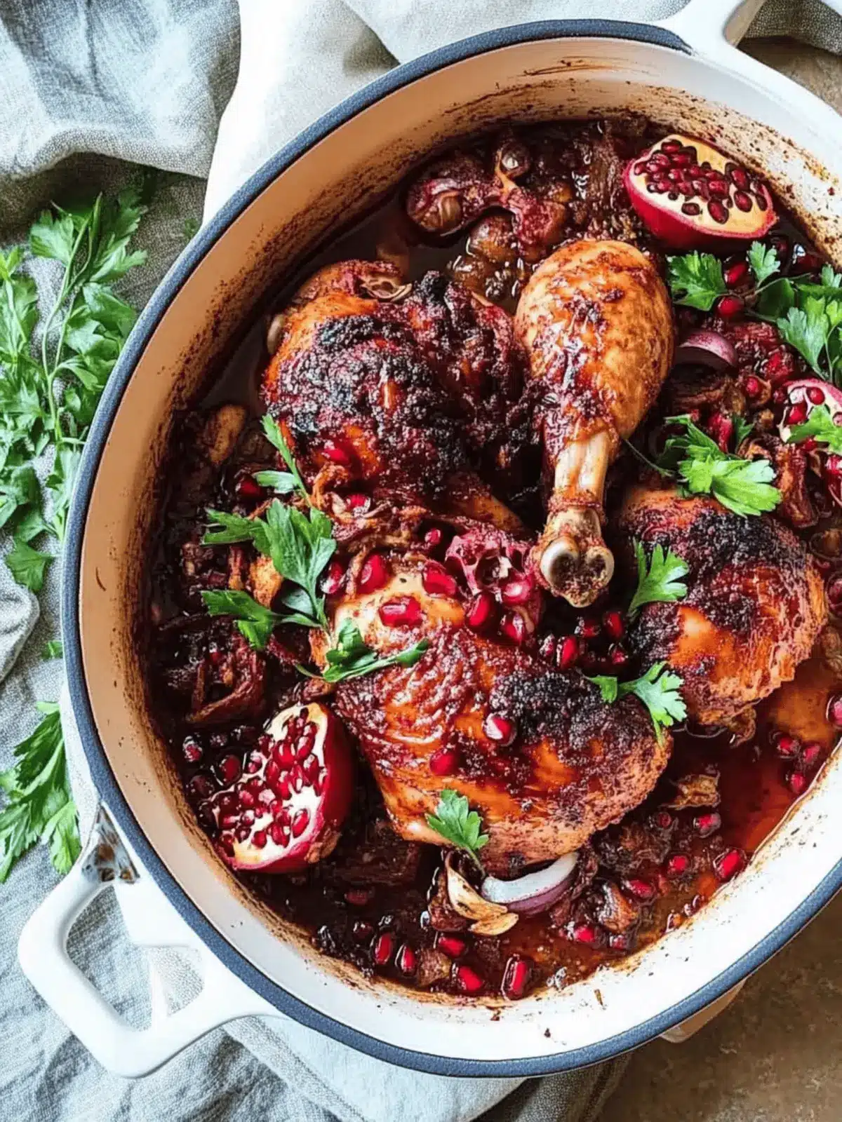 Roasted Chicken with Pomegranate and Sumac
