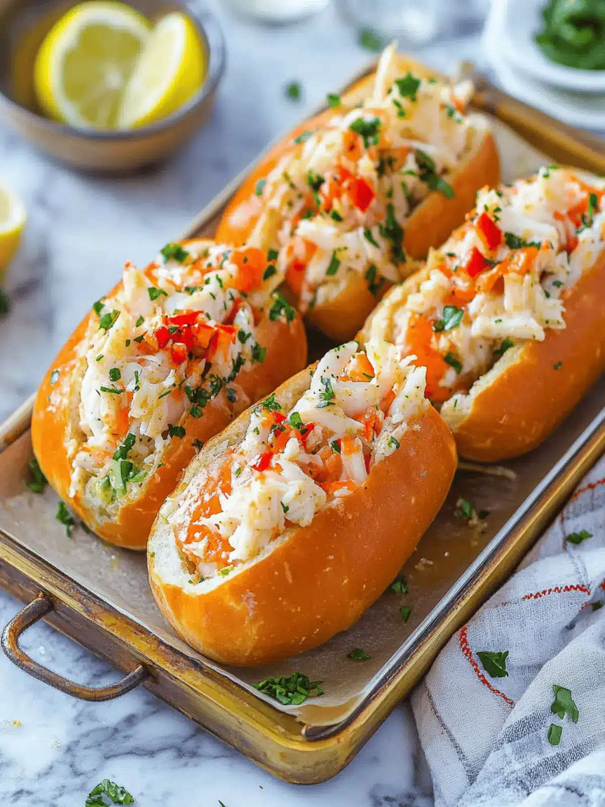 Garlic Butter King Crab Rolls