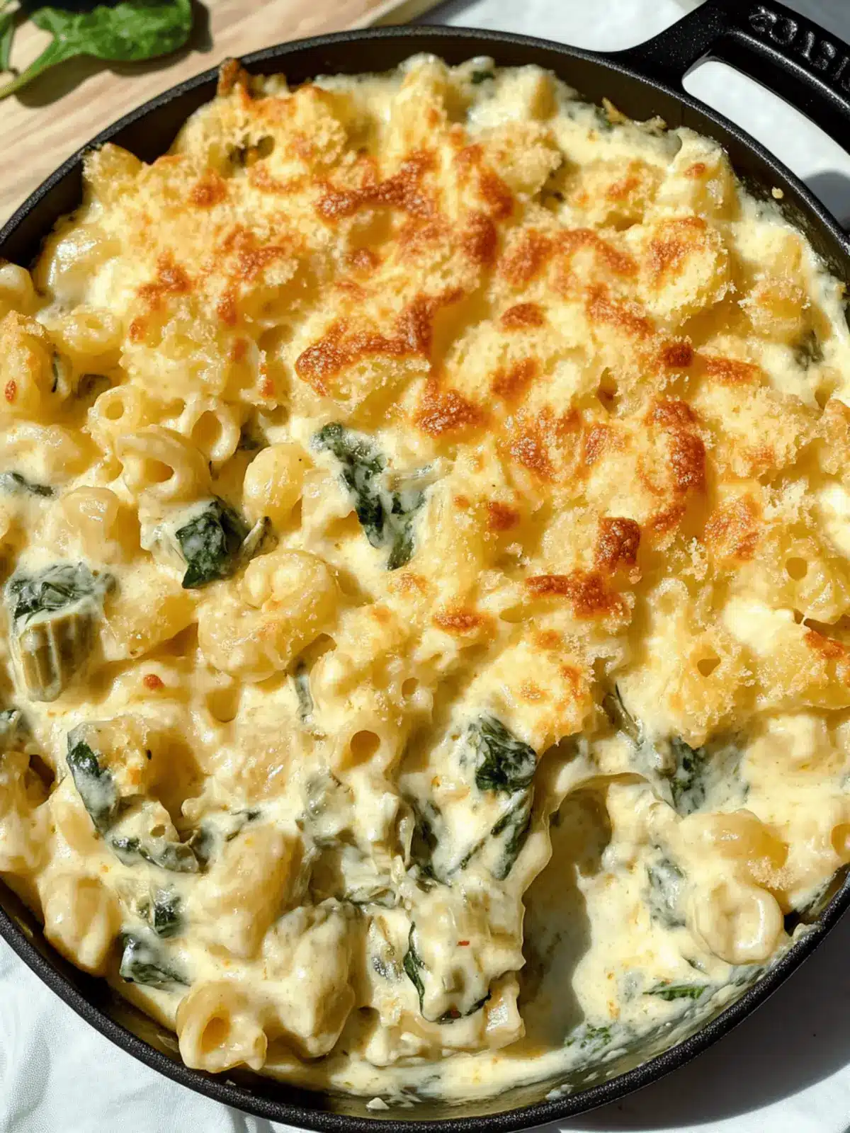 Spinach Artichoke Macaroni & Cheese