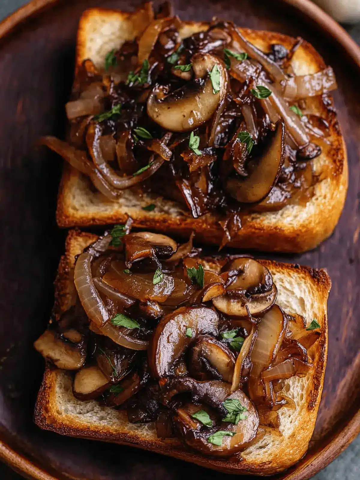 Caramelized Onion Mushroom Toast