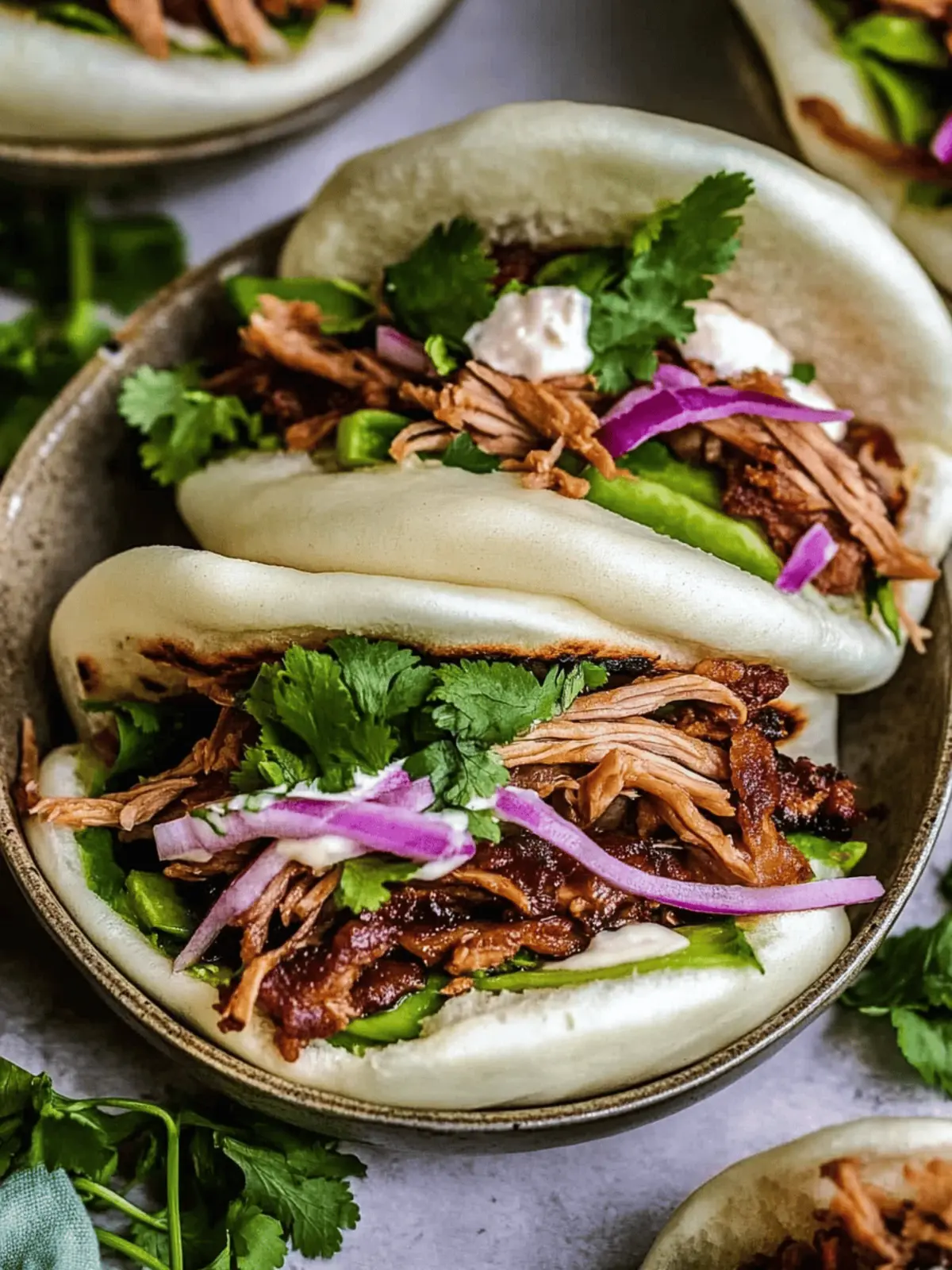 Asian Pulled Pork Bao Buns