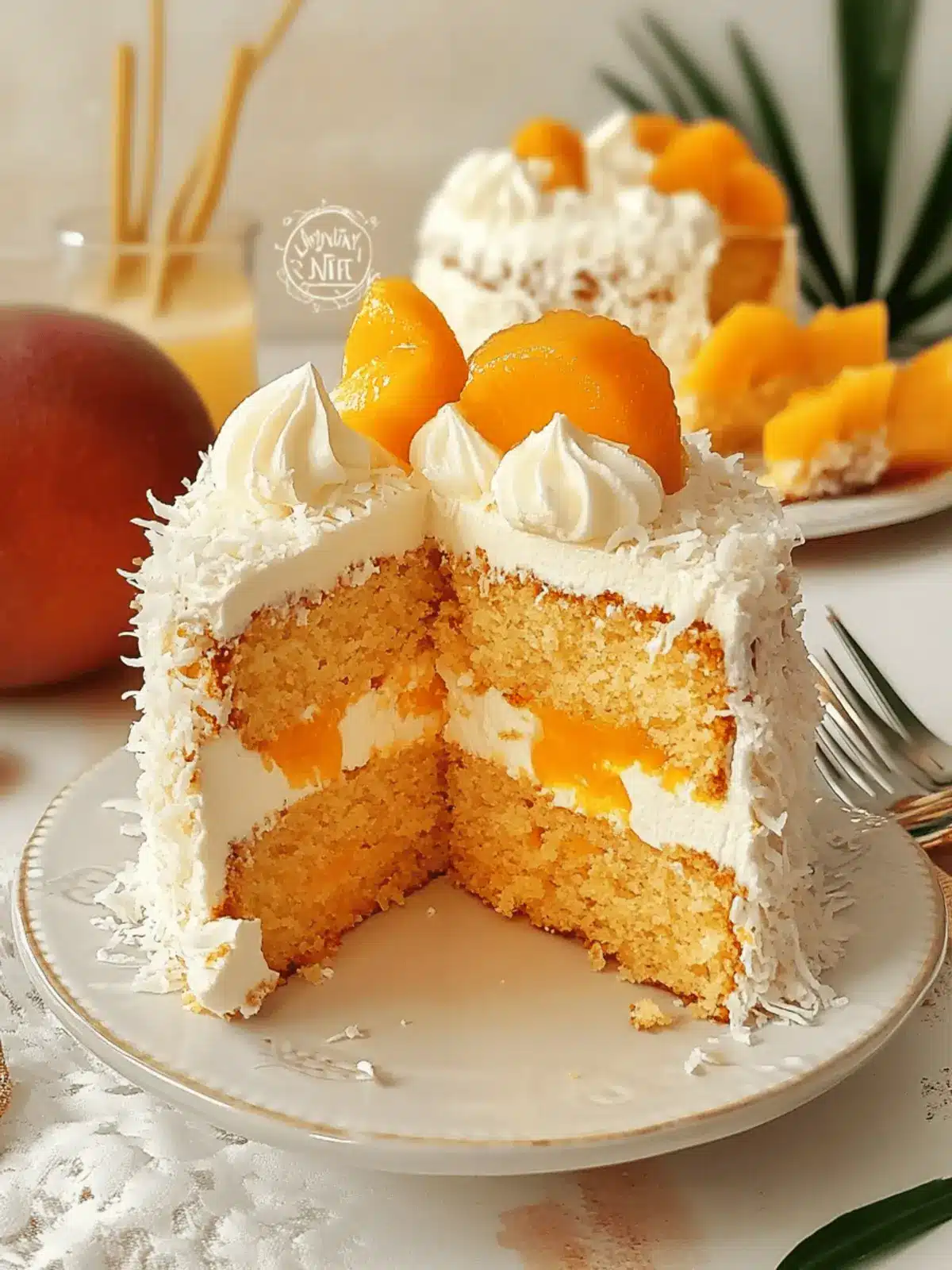 Vegan Mango Coconut Cake