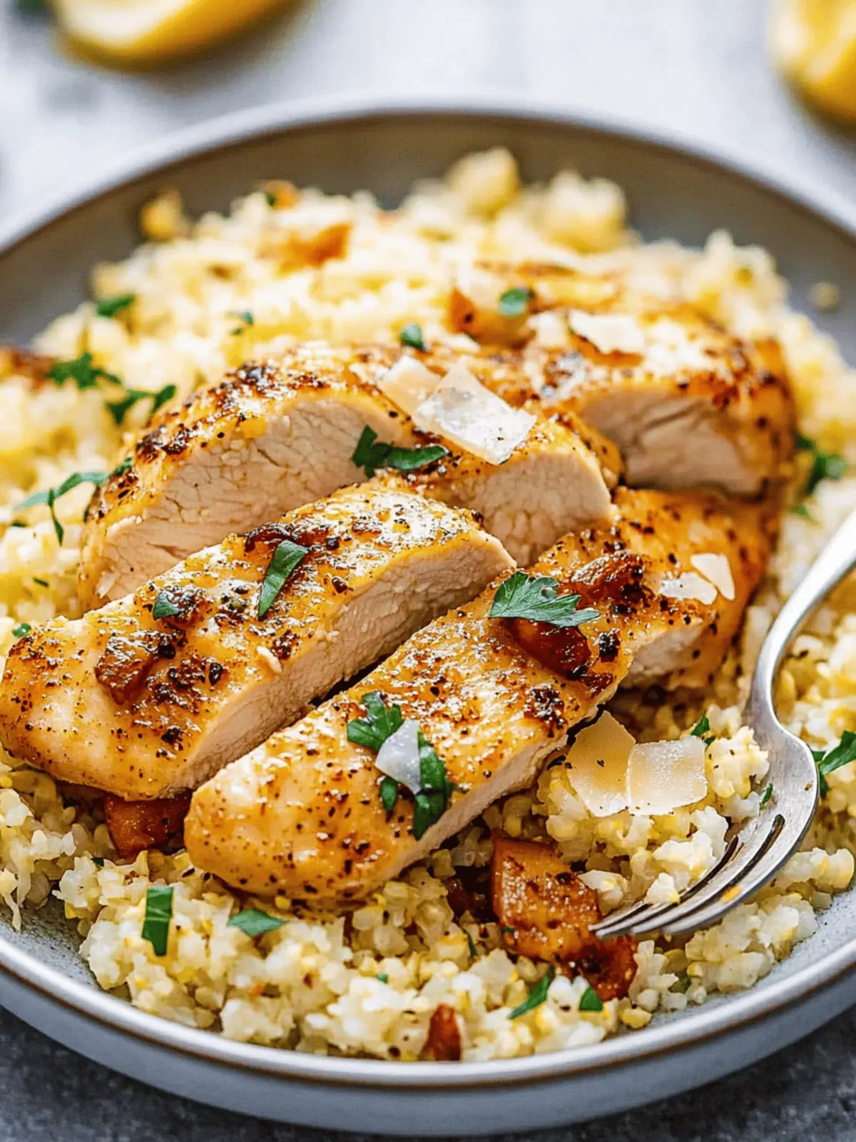 Garlic Butter Chicken with Cauliflower Rice