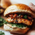 Gochujang Chicken Burgers with Kimchi Bacon Jam