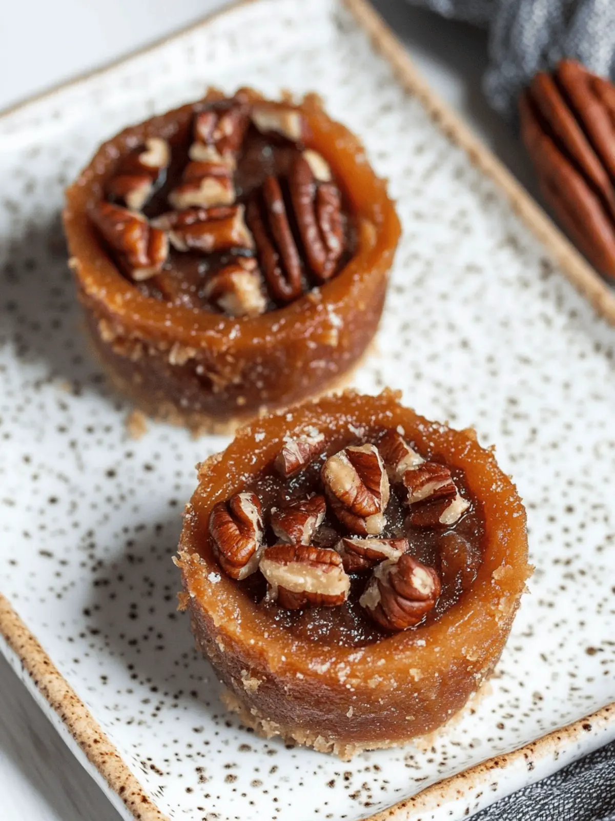 Mini Sweet Potato Pecan Pies - A Cozy, Vegan Delight 2 Mini Sweet Potato Pecan Pies