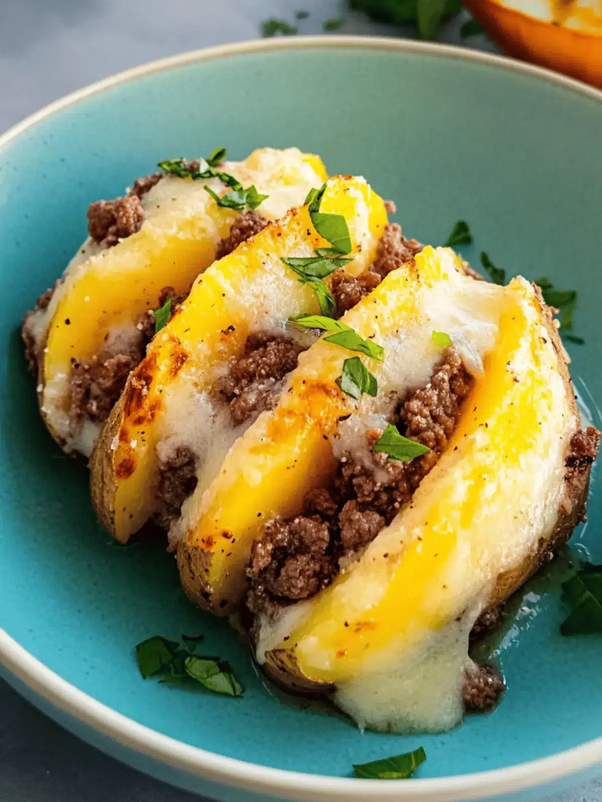 Ground Beef Baked Potatoes