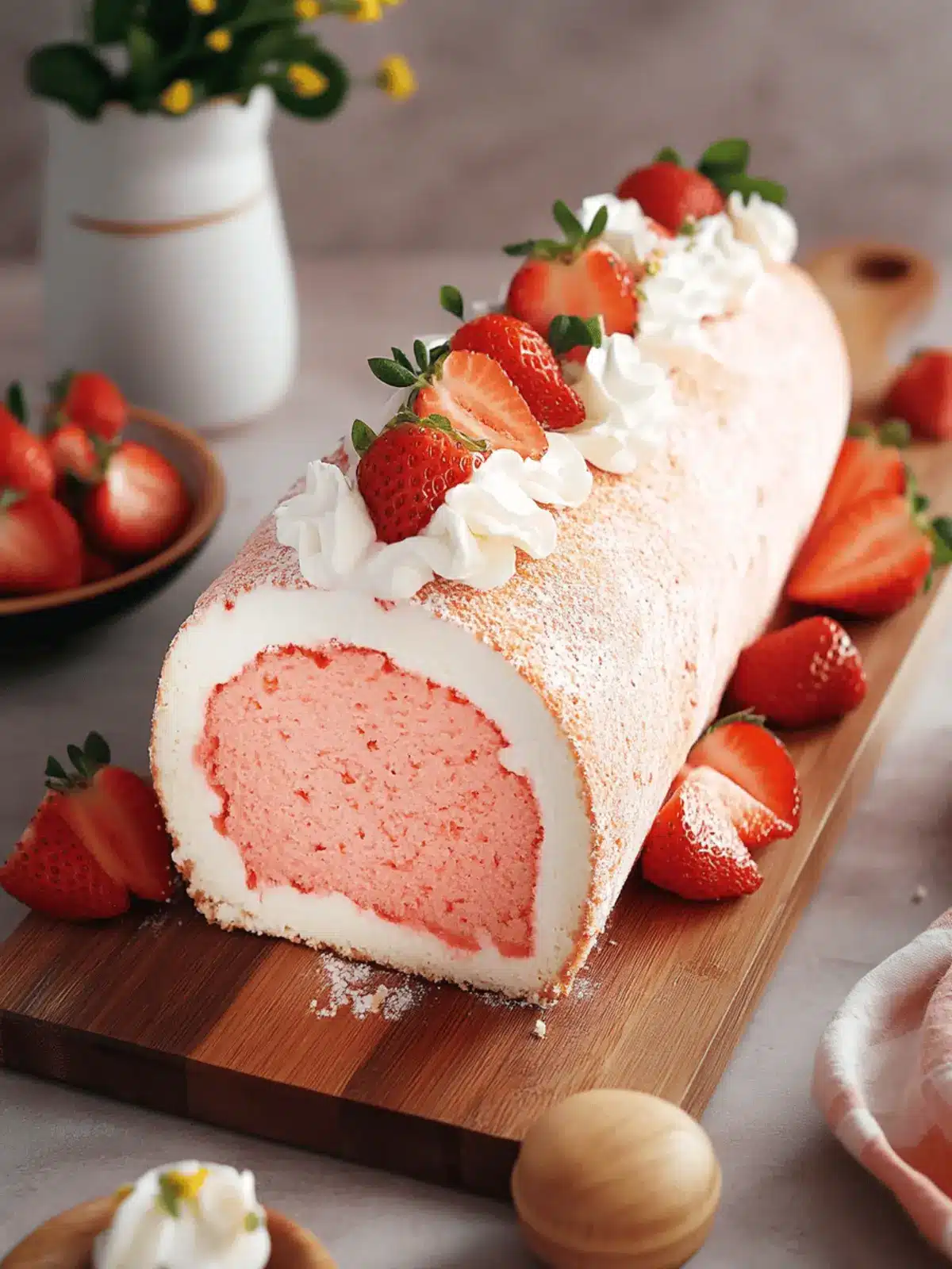 Strawberry Swiss Roll