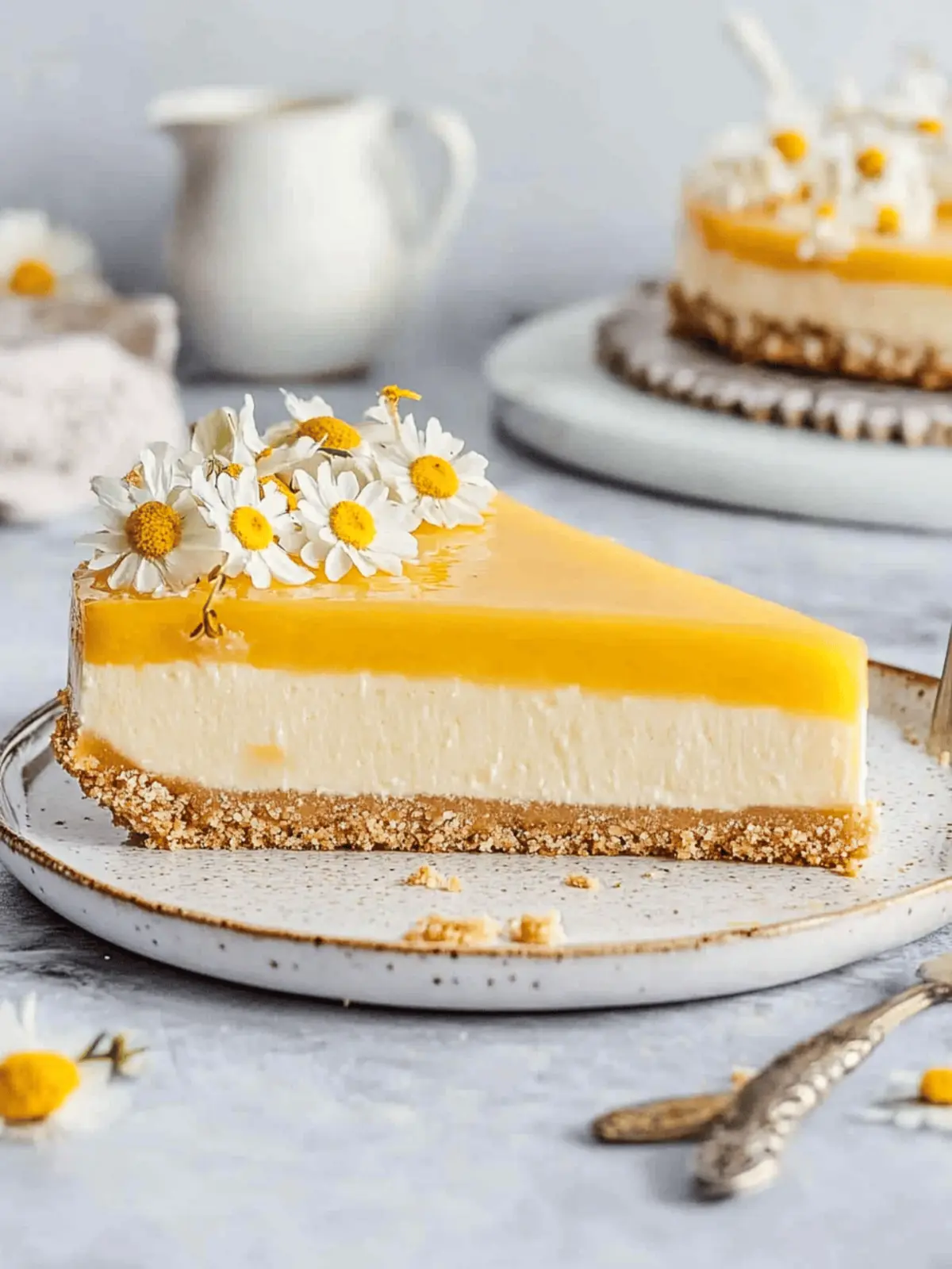 No Bake Vegan Mango Coconut Cheesecake