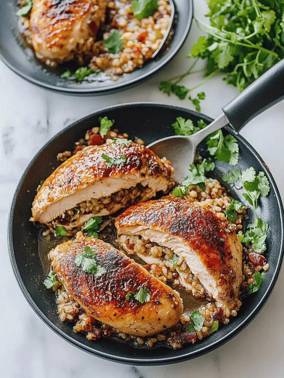 Sticky Rice Stuffed Chicken Breast