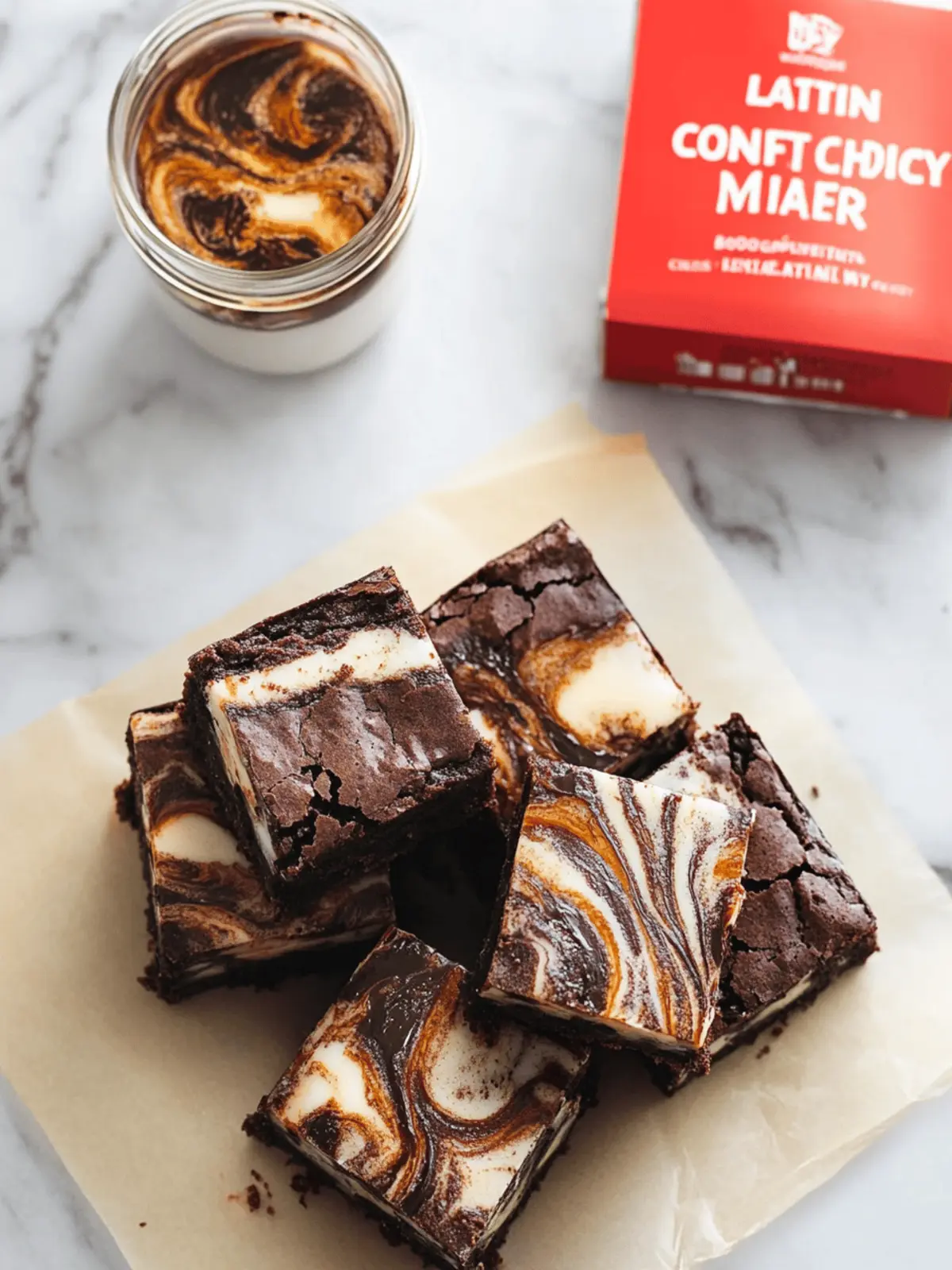 Indulge in Vietnamese Coffee Brownies with a Creamy Swirl 3 Vietnamese Coffee Brownies with a Condensed Milk Swirl