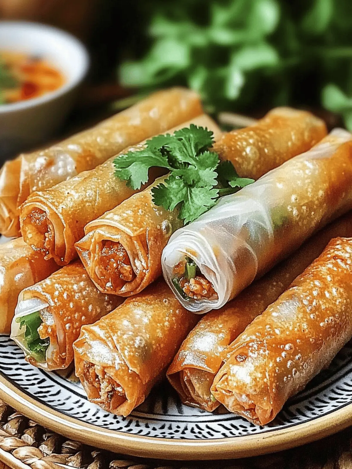 Crispy Vietnamese Pork & Veggie Spring Rolls