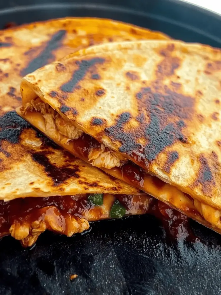 Blackstone Hot Honey BBQ Chicken Quesadillas