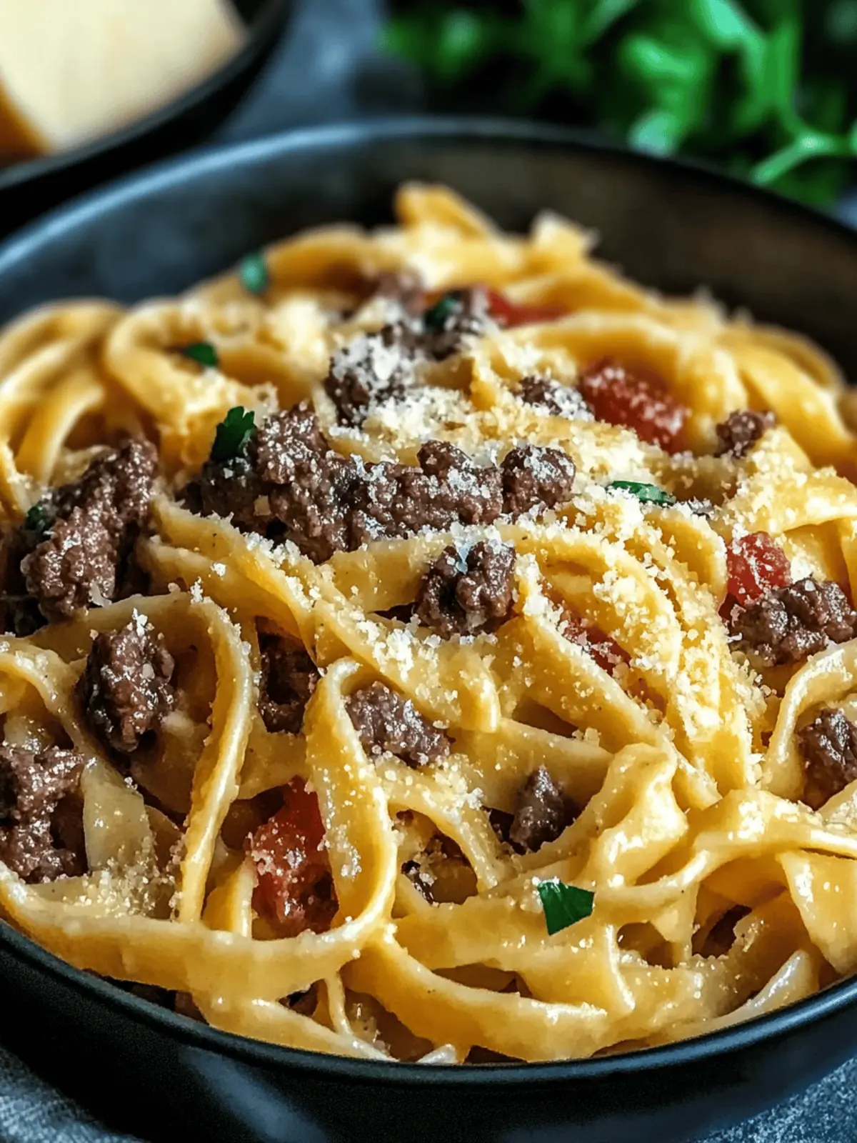 Garlic Butter Beef Pasta