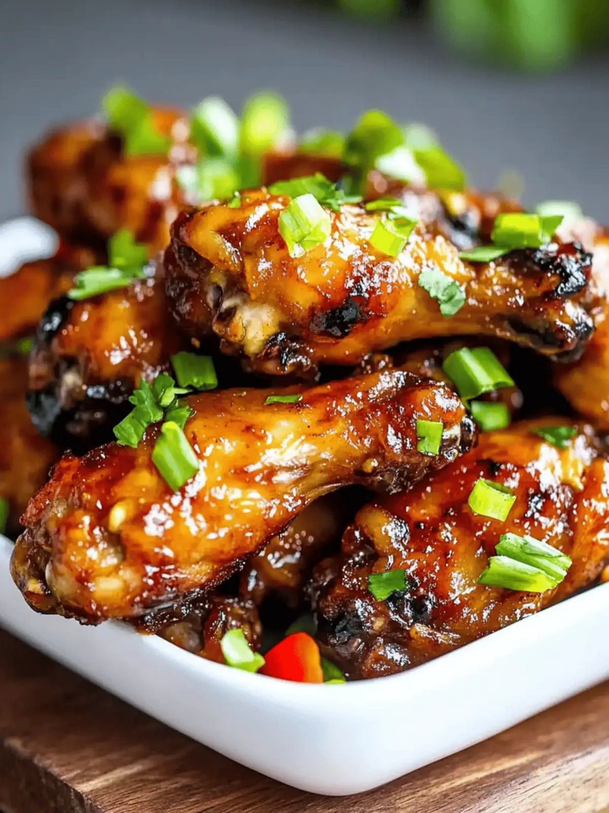 Oven Baked Sticky Thai Chicken Wings