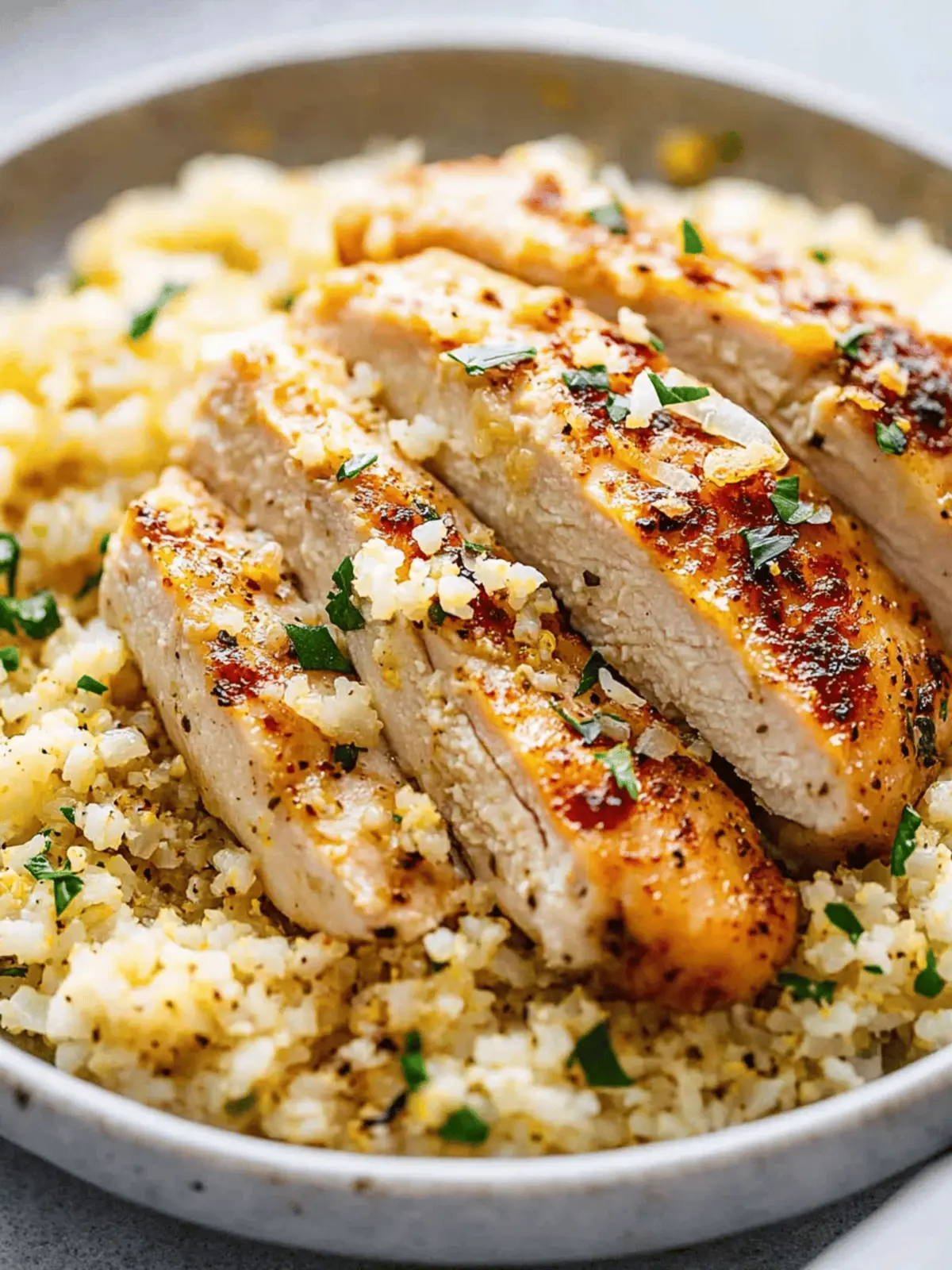 Garlic Butter Chicken with Cauliflower Rice