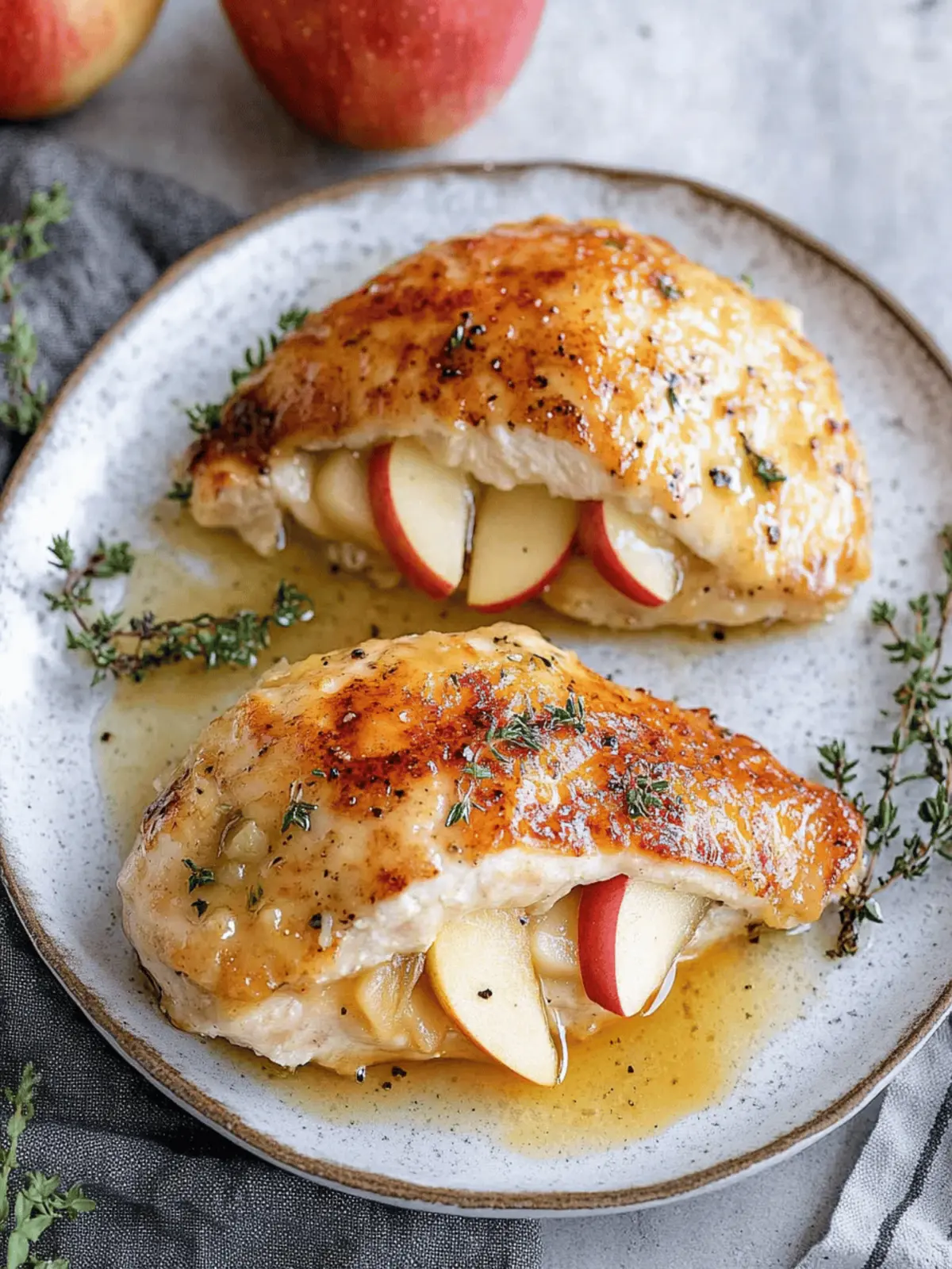 Apple and Brie Stuffed Chicken Breast