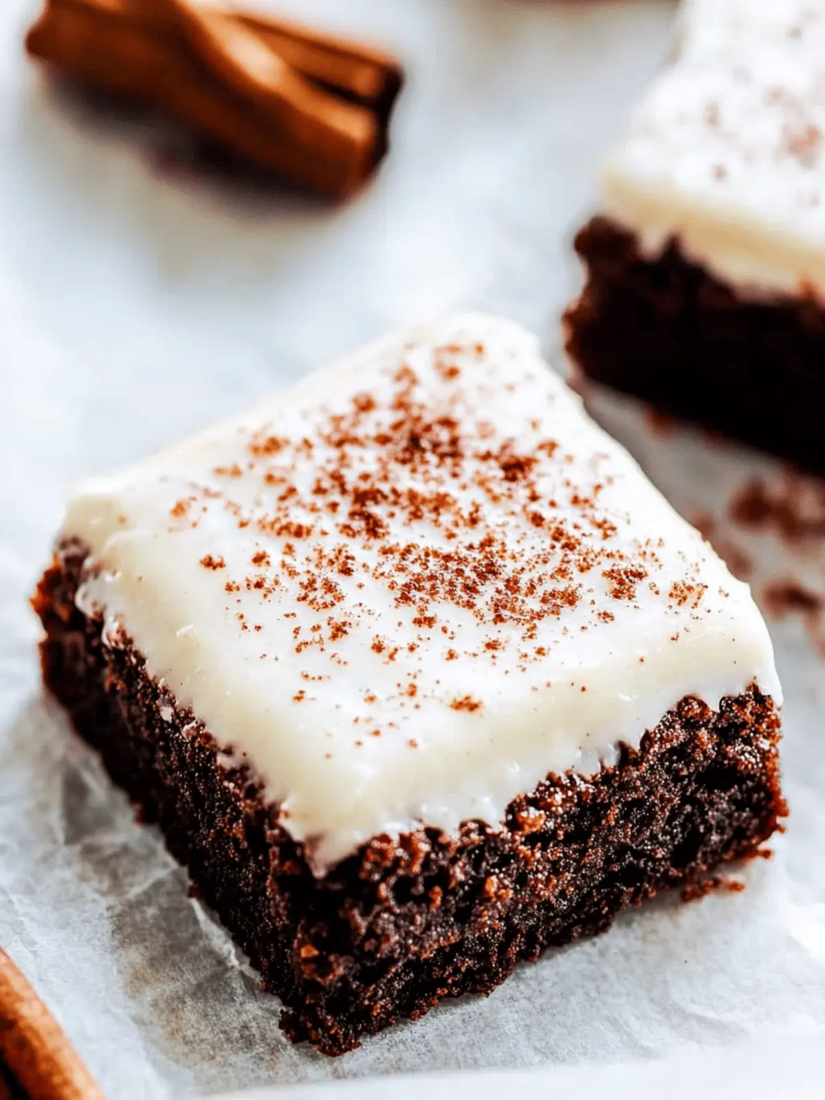 Gingerbread Brownies with Eggnog Frosting: Holiday Bliss Awaits 2 Gingerbread Brownies with Eggnog Frosting