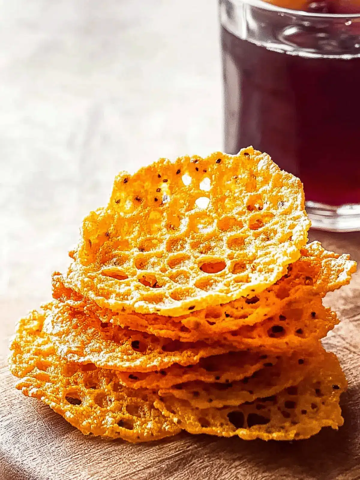Golden Cheddar Cheese Crisps