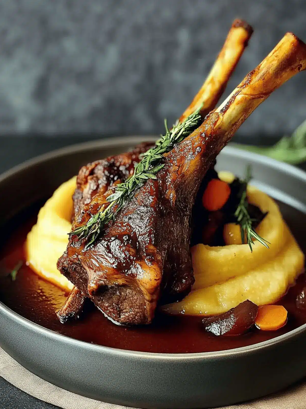 Lamb Shanks with Red Wine Sauce