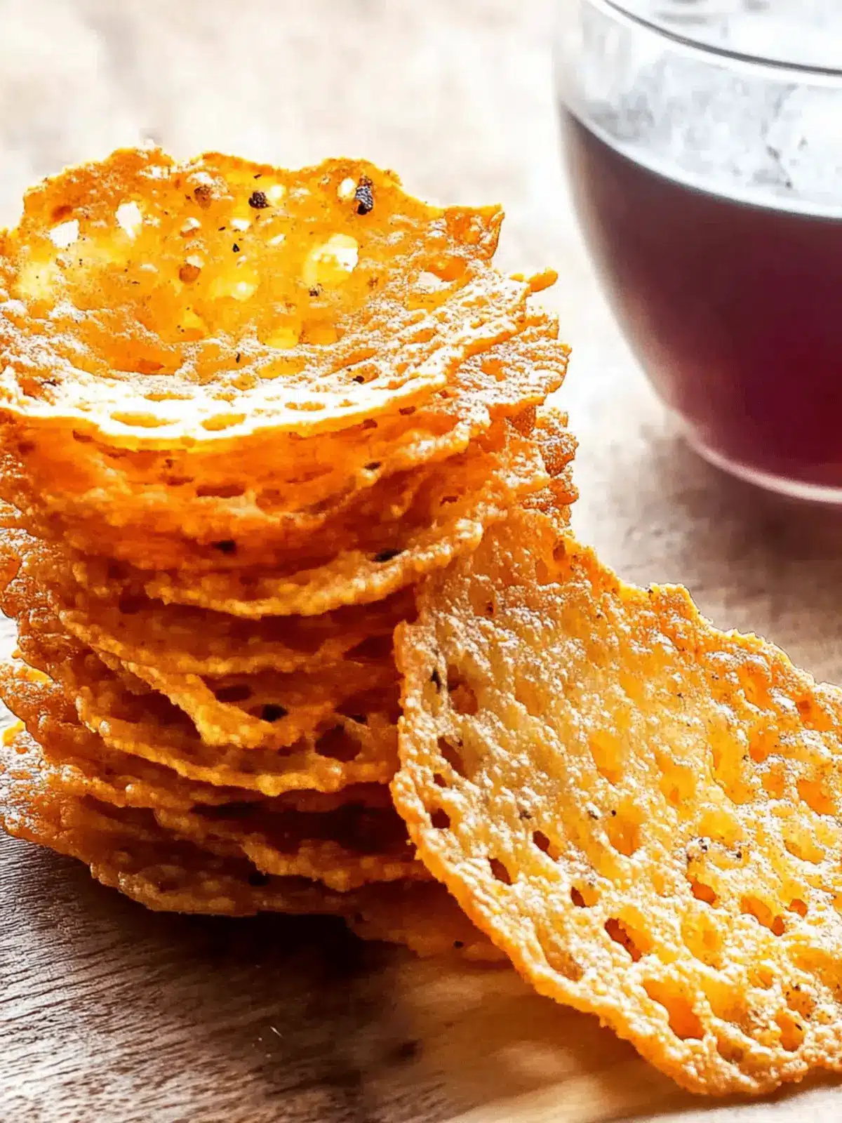 Golden Cheddar Cheese Crisps