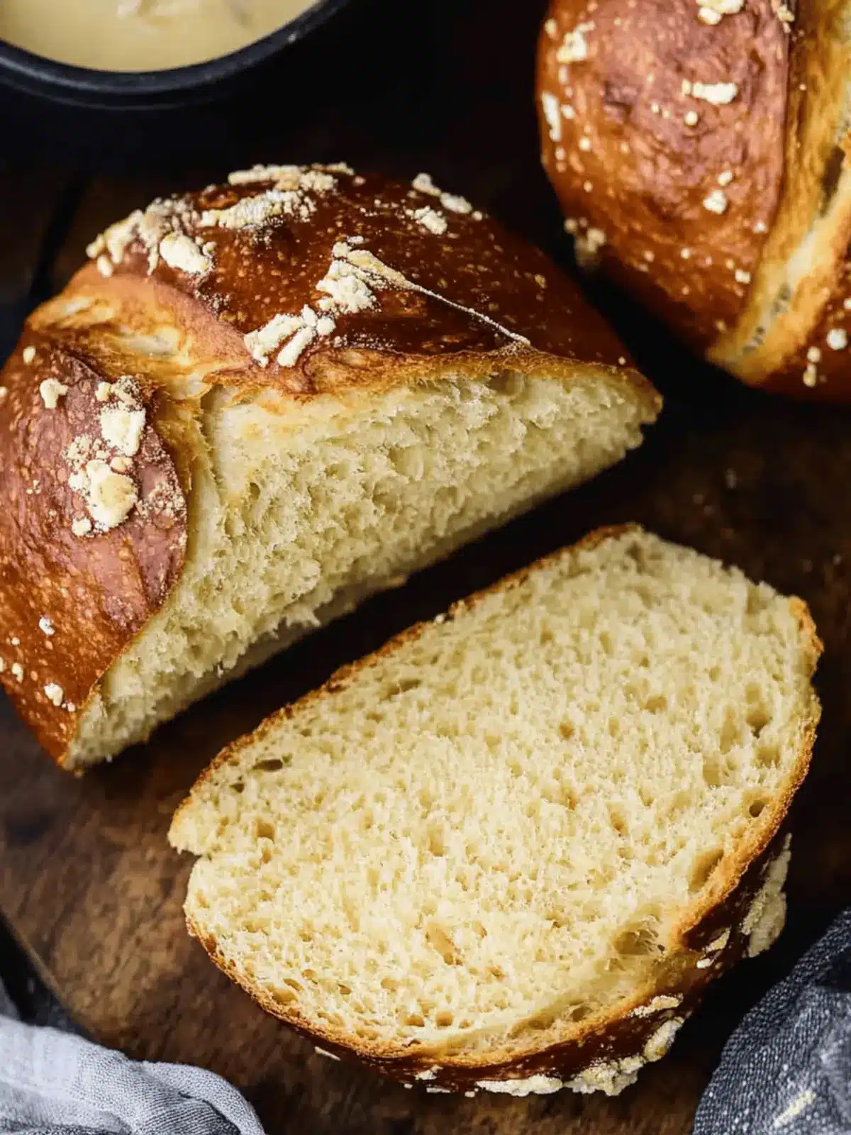 Homemade Pretzel Bread (Pretzel Rolls)