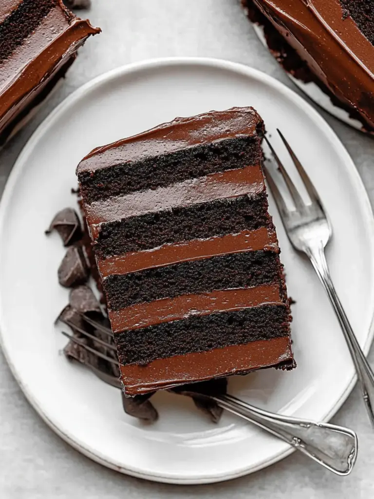 Dark Chocolate Mousse Cake