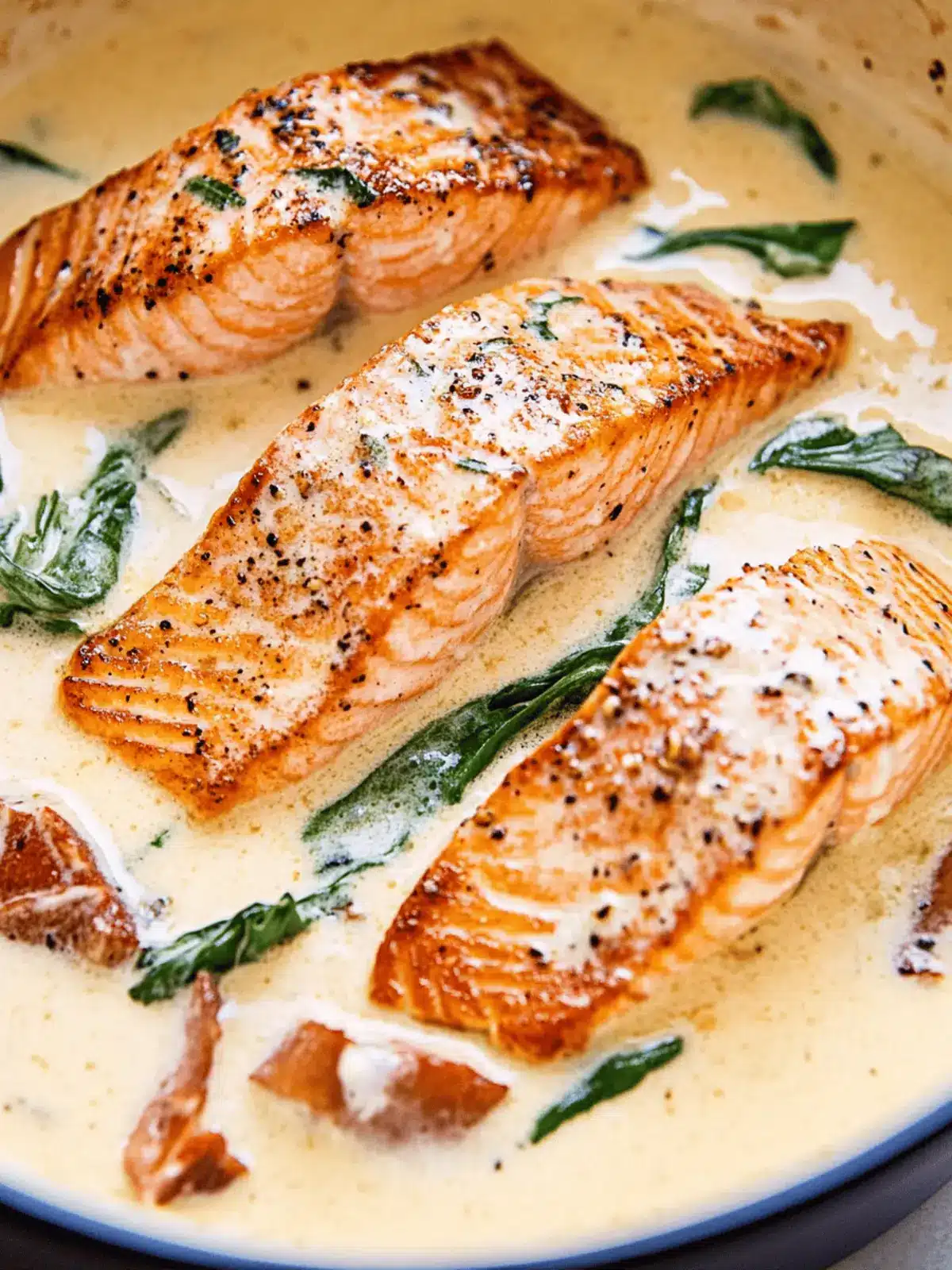 Tuscan Salmon with Parmesan Cream Sauce: Quick & Creamy Delight 2 Tuscan Salmon with Parmesan Cream Sauce