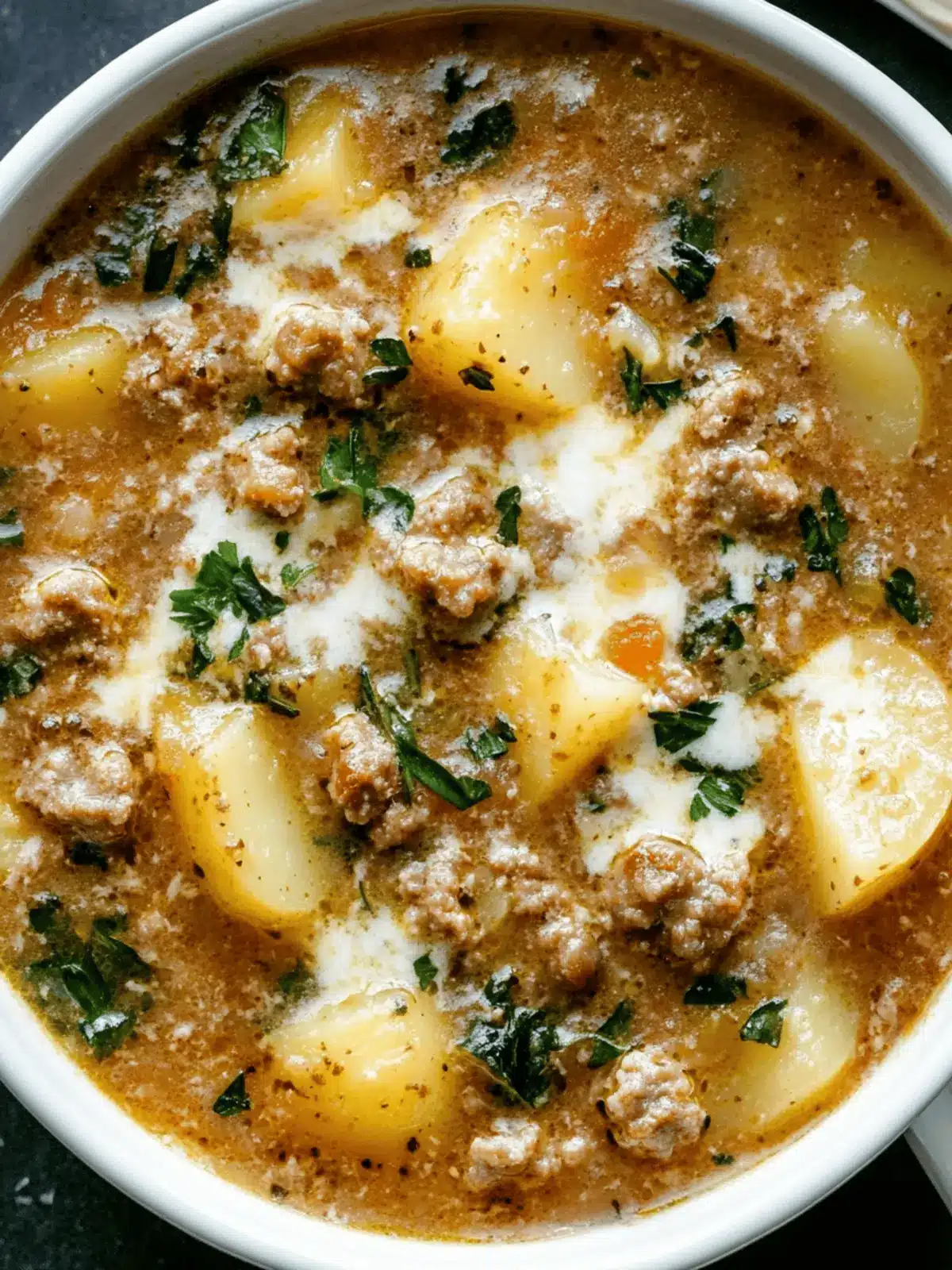 Cozy Italian Sausage and Potato Soup