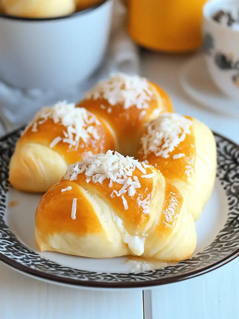 Coconut Buns with Milky Sweet Coconut Filling