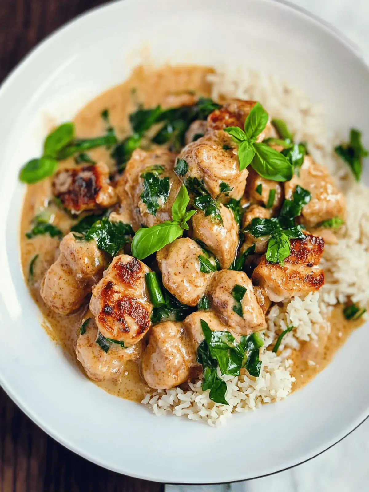 Basil Chicken in Coconut Curry Sauce for Cozy Weeknight Dinners 4 Basil Chicken in Coconut Curry Sauce