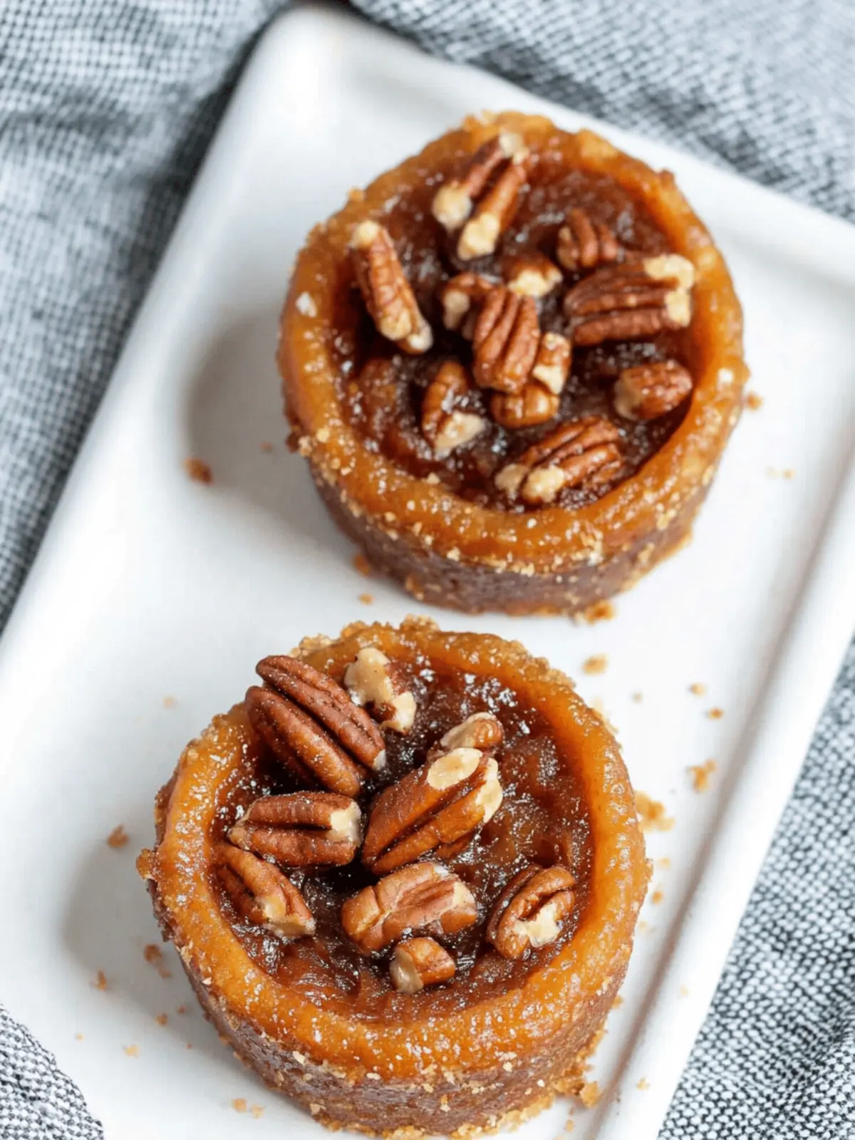 Mini Sweet Potato Pecan Pies - A Cozy, Vegan Delight 4 Mini Sweet Potato Pecan Pies