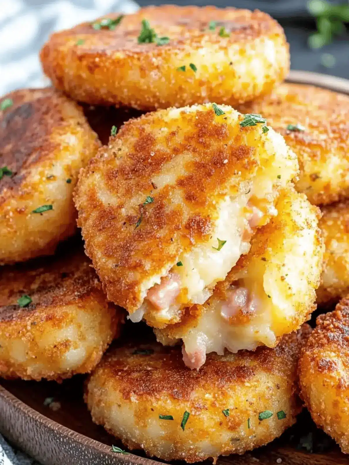 Ham and Cheese Potato Croquettes