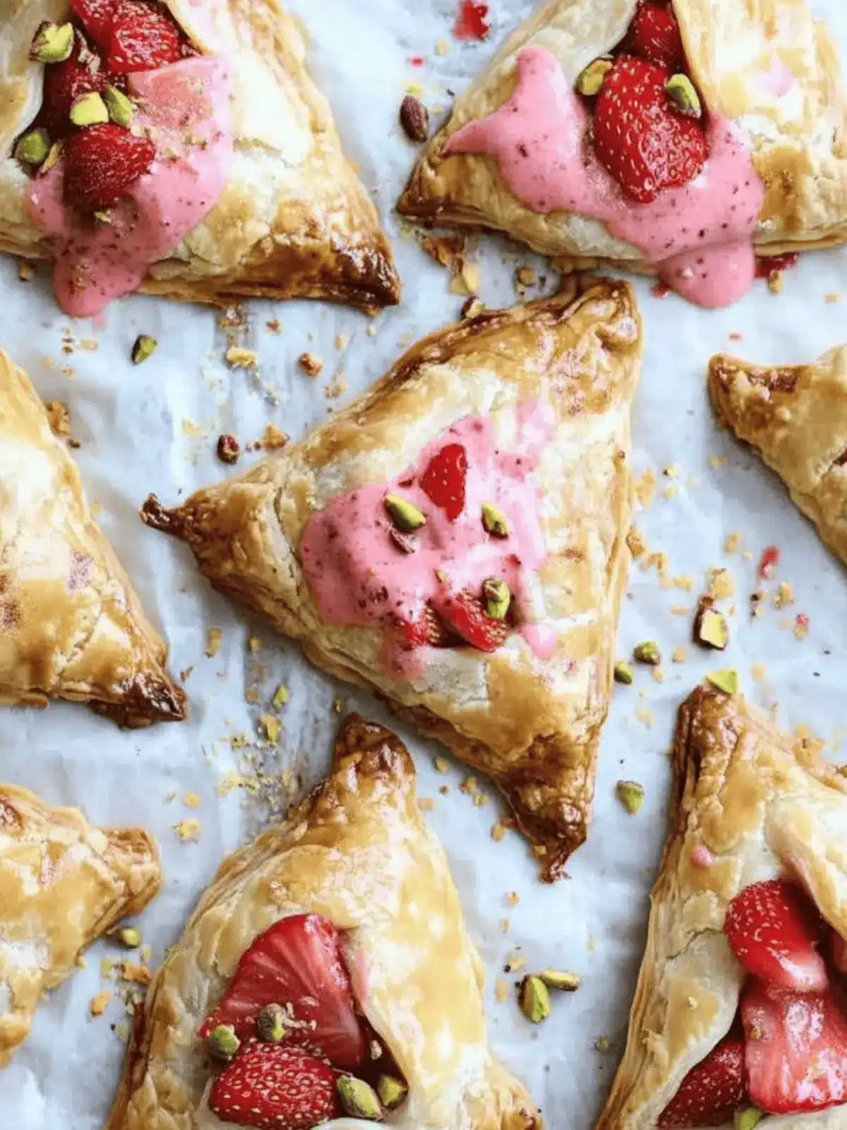 Delicious Mini Strawberry Pistachio Turnovers in Minutes 4 Mini Strawberry Pistachio Turnovers